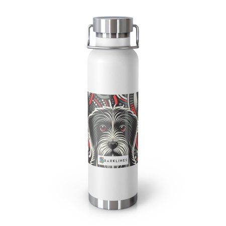 Wirehaired Pointing Griffon - 22 oz. Copper Vacuum Insulated Bottle  - By Baxter Monet