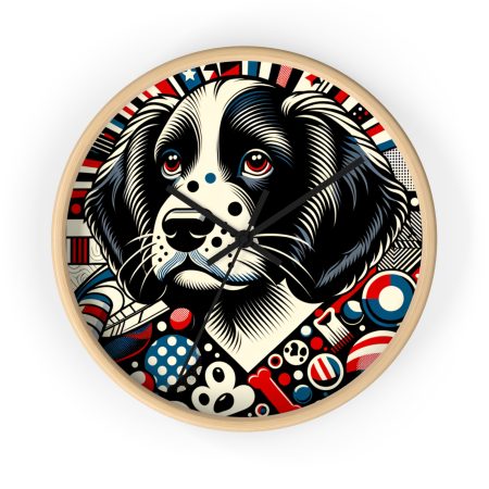 American Water Spaniel - Wall Clock - By Rufus Pawcasso