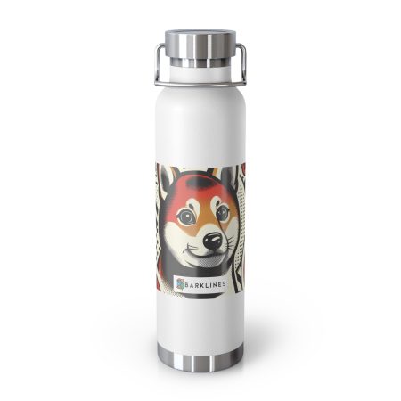Shiba Inu - 22 oz. Copper Vacuum Insulated Bottle  - By Baxter Monet