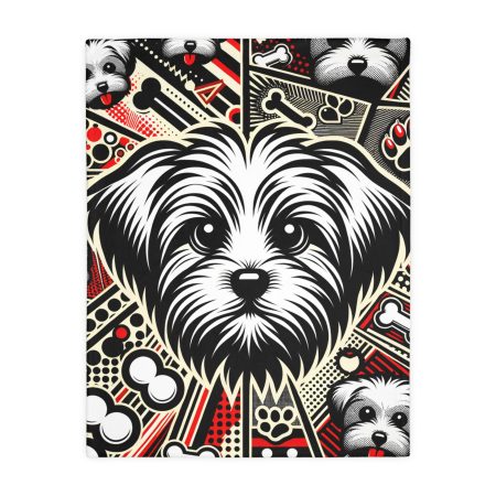 Maltese - Throw Blanket - By Fritz Watercolor