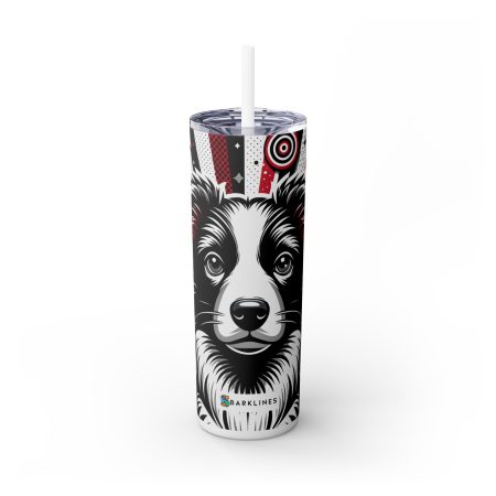 Border Collie - 20 oz. Skinny Tumbler - By Baxter VanWoof