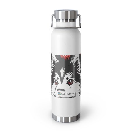 American Eskimo Dog - 22 oz. Copper Vacuum Insulated Bottle  - By Barkley VanTail