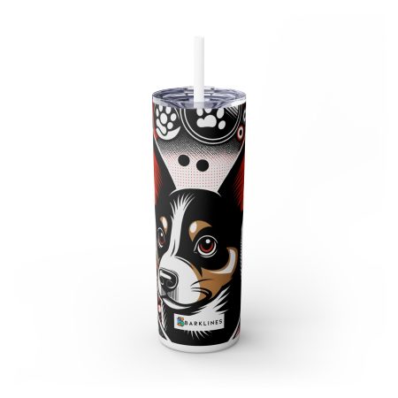 Australian Kelpie - 20 oz. Skinny Tumbler - By Biscuit Barksdale