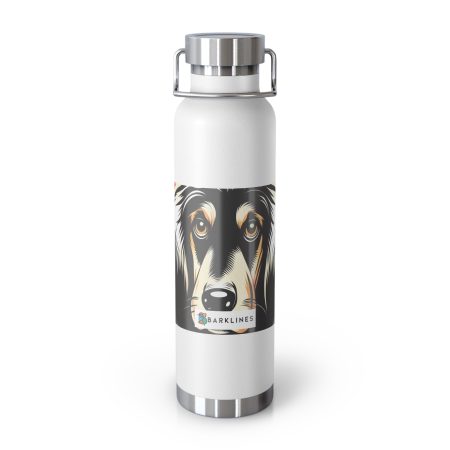 Afghan Hound - 22 oz. Copper Vacuum Insulated Bottle  - By Baxter Dalmatiano