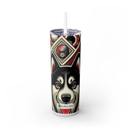 Norwegian Elkhound - 20 oz. Skinny Tumbler - By Baxter VanWoof