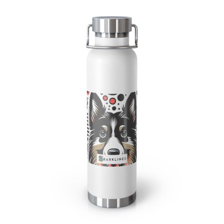 Bohemian Shepherd - 22 oz. Copper Vacuum Insulated Bottle  - By Barkley Van Woofsten