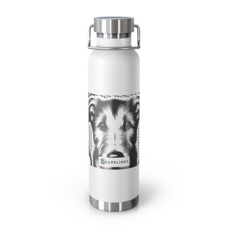 Irish Wolfhound - 22 oz. Copper Vacuum Insulated Bottle  - By Rocco Barkley