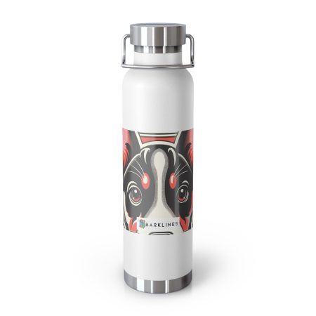 Basenji - 22 oz. Copper Vacuum Insulated Bottle  - By Biscuit Van Woof