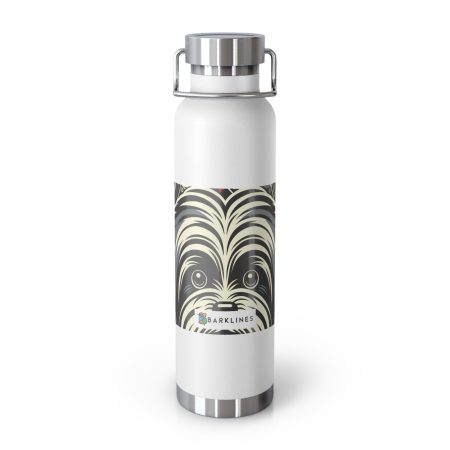 Lhasa Apso - 22 oz. Copper Vacuum Insulated Bottle  - By Rex Van Gogh