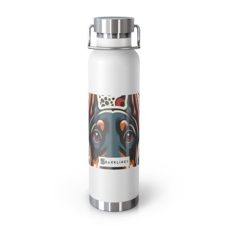 Doberman Pinscher - 22 oz. Copper Vacuum Insulated Bottle  - By Baxter VanPaw