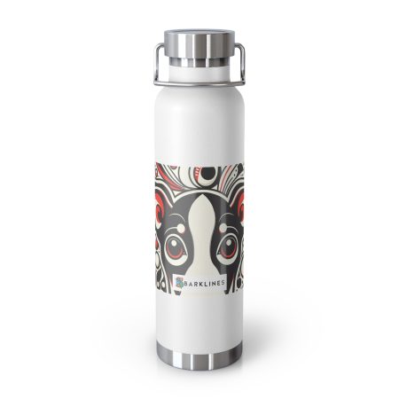 Italian Greyhound - 22 oz. Copper Vacuum Insulated Bottle  - By Biscuit Van Barkley