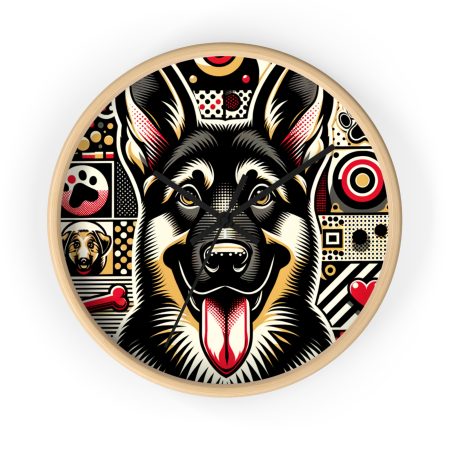 German Shepherd - Wall Clock - By Baxter Monet