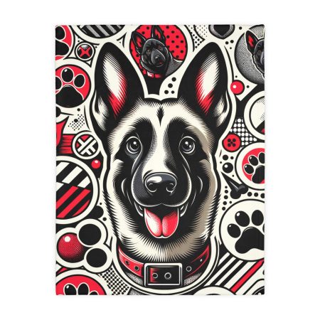 Belgian Malinois - Throw Blanket - By Biscuit Van Barkley