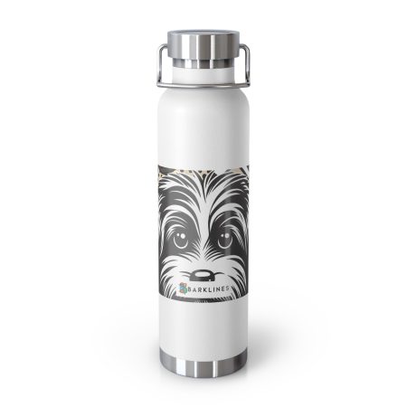 Havanese - 22 oz. Copper Vacuum Insulated Bottle  - By Baxter Brushstroke
