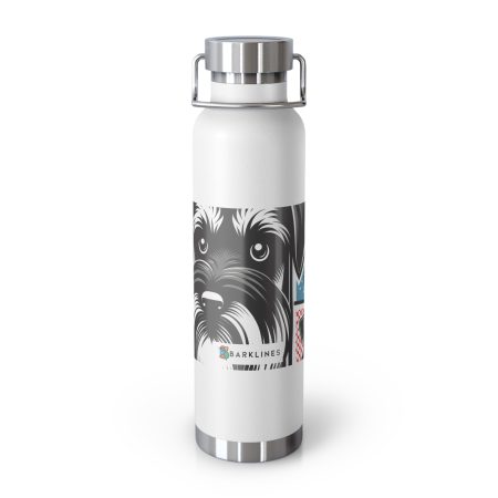 Giant Schnauzer - 22 oz. Copper Vacuum Insulated Bottle  - By Rex DaVinci