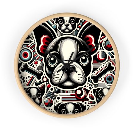 Boston Terrier - Wall Clock - By Barkley Van Doodles
