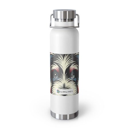 Polish Lowland Sheepdog - 22 oz. Copper Vacuum Insulated Bottle  - By Baxter VanPaws