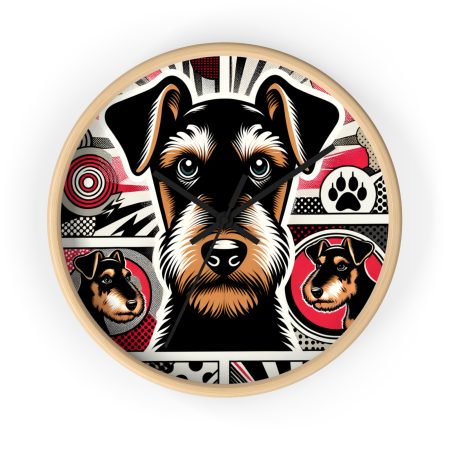 Airedale Terrier - Wall Clock - By Barkley Whiskerbrush