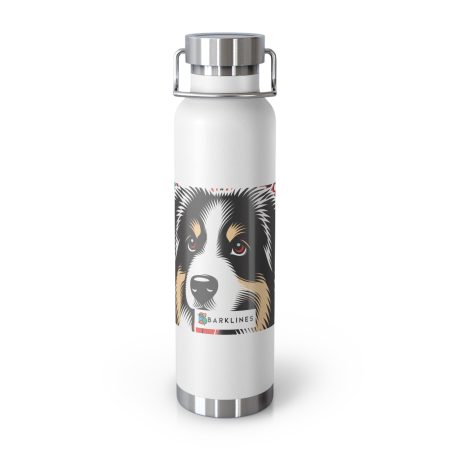Pyrenean Shepherd - 22 oz. Copper Vacuum Insulated Bottle  - By Rufus Brushstroke