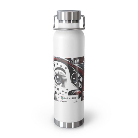 Dalmatian - 22 oz. Copper Vacuum Insulated Bottle  - By Barkley Van Woof