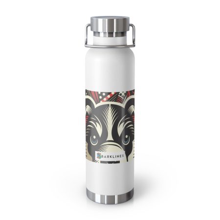 Ukrainian Shepherd Dog - 22 oz. Copper Vacuum Insulated Bottle  - By Biscuit Monet