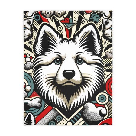White Shepherd - Throw Blanket - By Baxter Monet