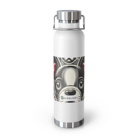 Boston Terrier - 22 oz. Copper Vacuum Insulated Bottle  - By Barkley Van Doodles